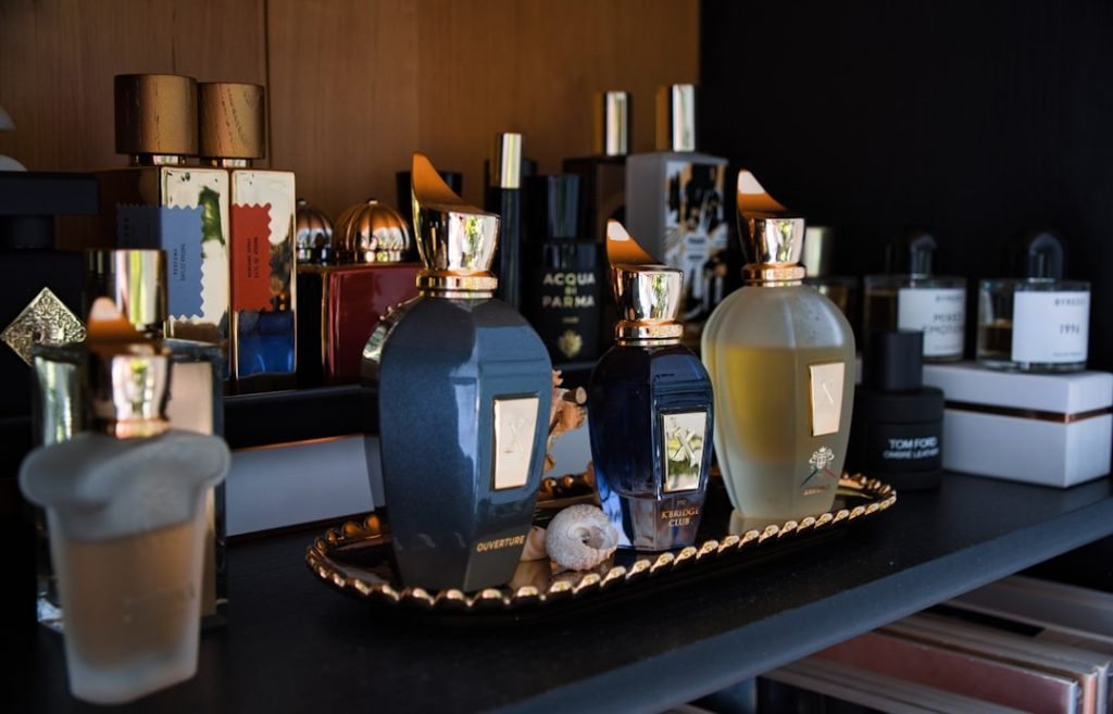 Collection of perfume bottles